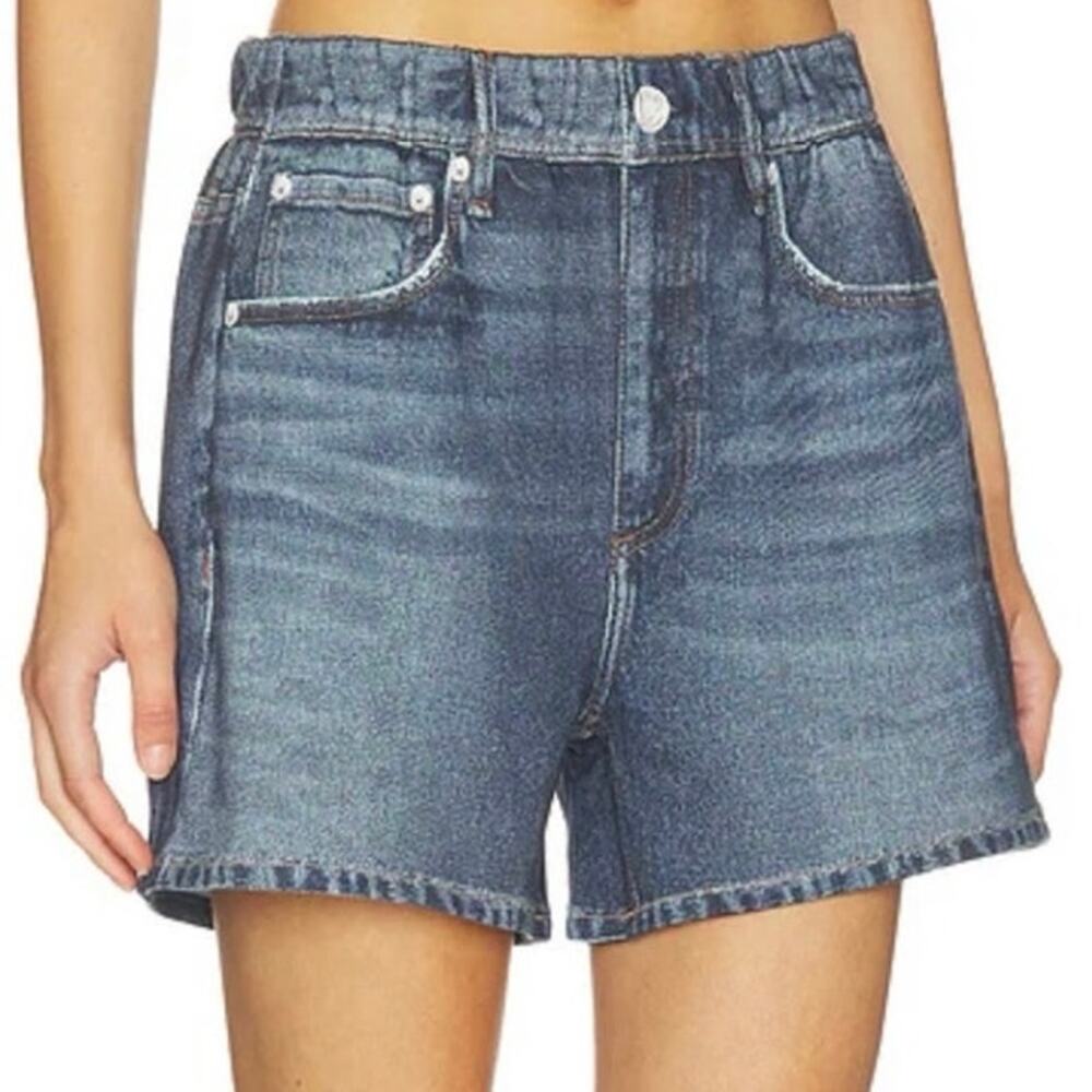 Rag & Bone Women’s XS Shorts Miramar Cotton Terry Faux Denim Jean Pull On